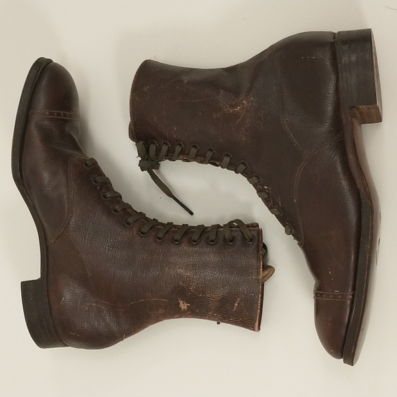 Antique Boots Children Youth Leather St. Louis USA made Early 1900's - Picture 5 of 9